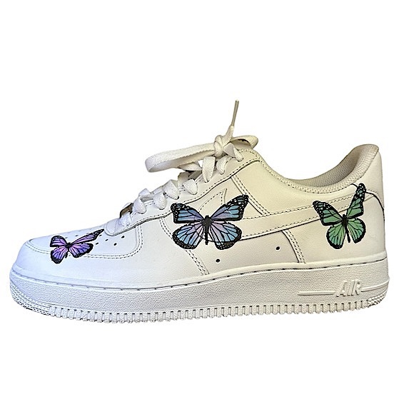 Nike Shoes - Nike Air Force 1 Women’s Painted Pastel Butterflies, Size 8